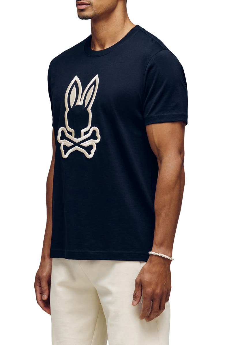 Psycho Bunny Nicholas Pima Cotton Embroidered T-Shirt, Alternate, color,