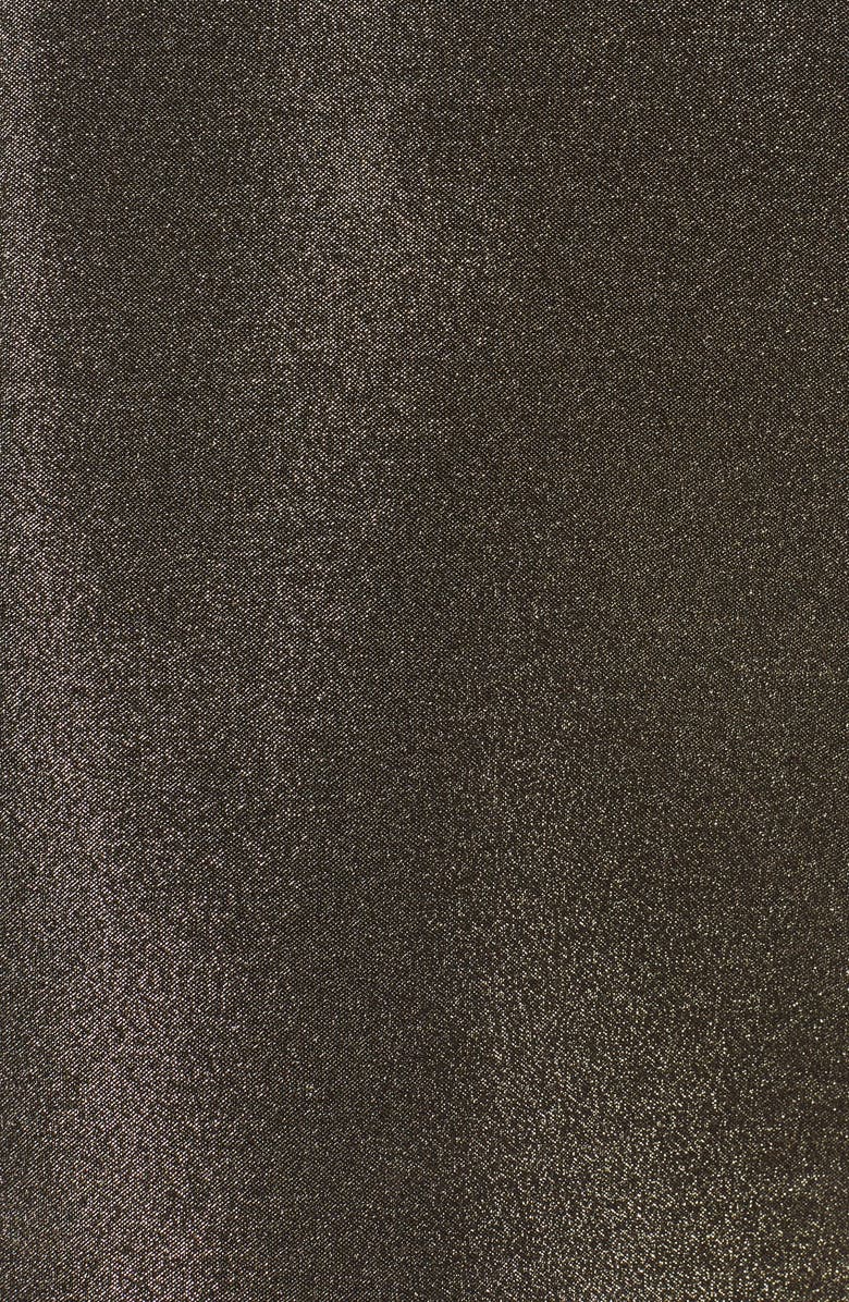 Fendi Metallic Neoprene Bell Sleeve Top, Alternate, color, Gold