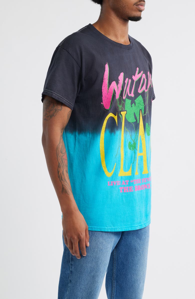 Merch Traffic Wu-Tang Clan Live at the Bronx Graphic T-Shirt, Alternate, color, Forest Green/ Aqua Pigment Dye