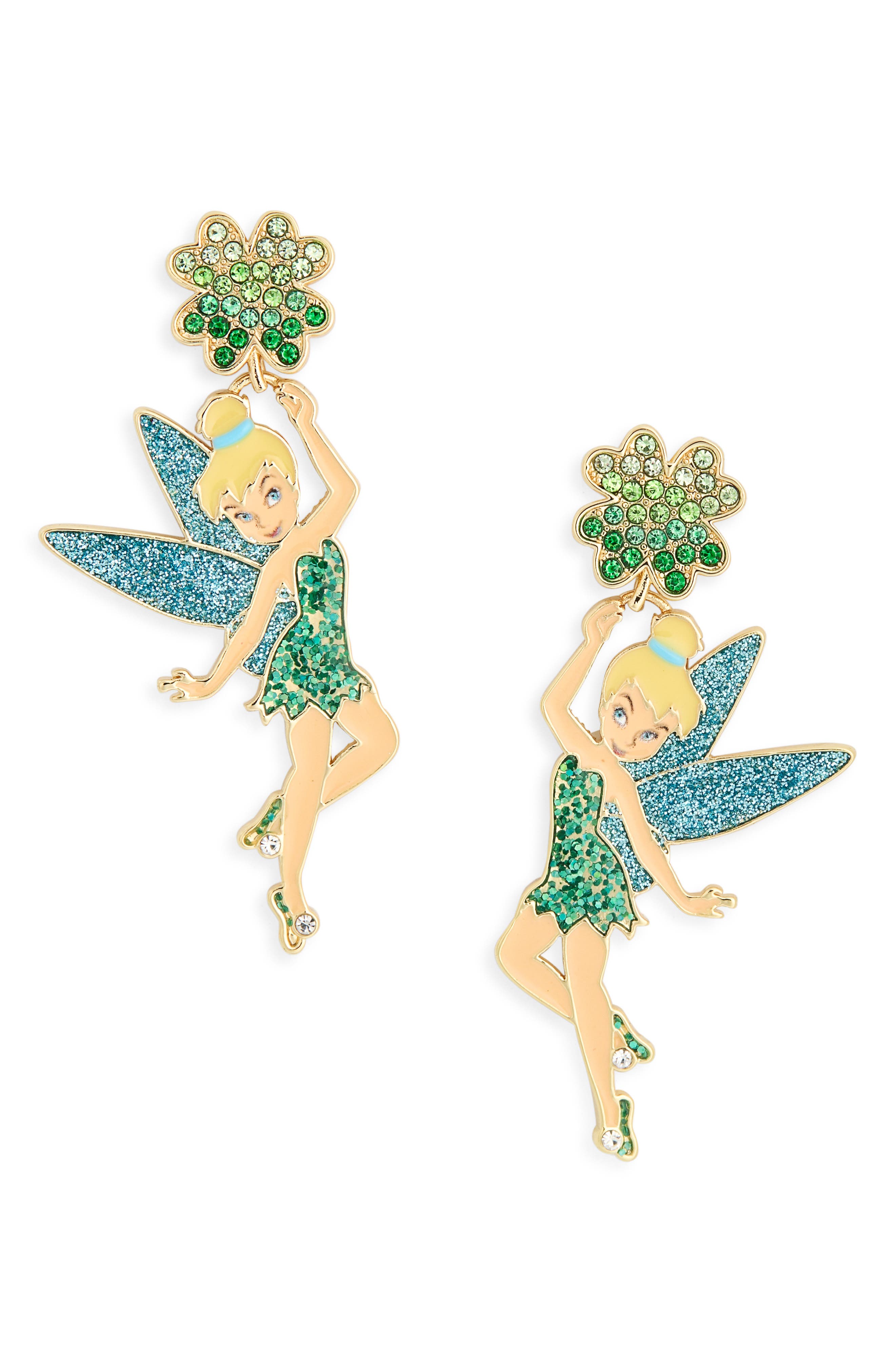 BaubleBar x Disney® Tinker Bell Four-Leaf Clover Drop Earrings