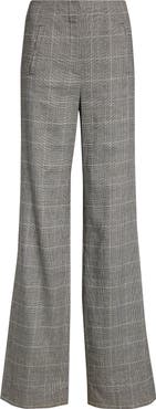 Veronica Beard Jude High Waist Wide Leg Glen Plaid Pants
