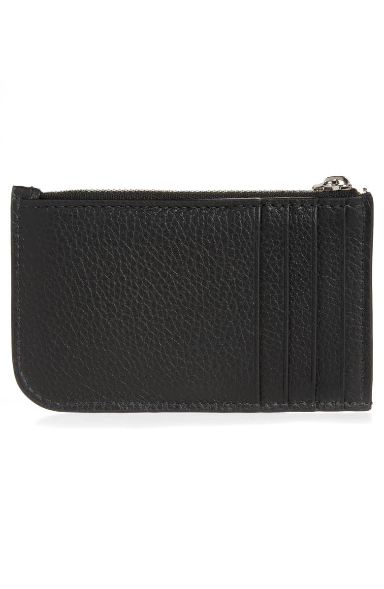 McQueen Sling Stud Leather Zip Card Case, Alternate, color,