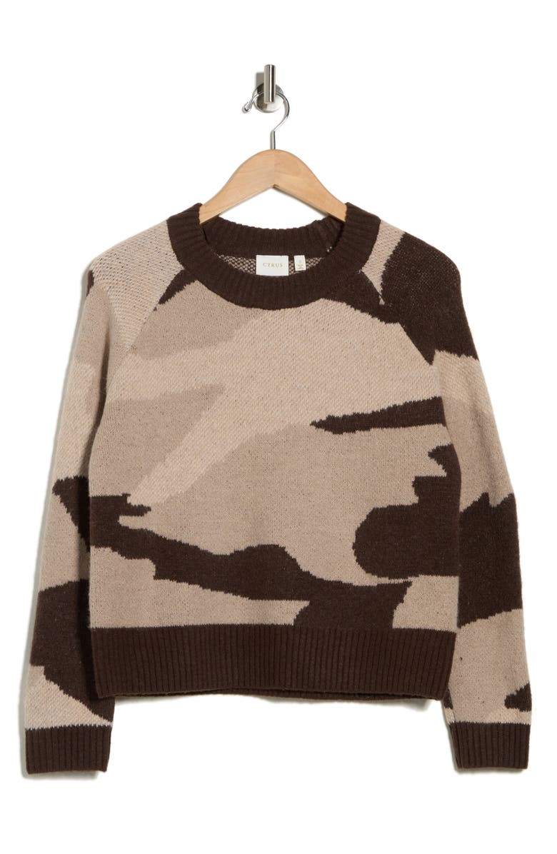 CYRUS Pattern Sweater, Alternate, color, Desert Camo