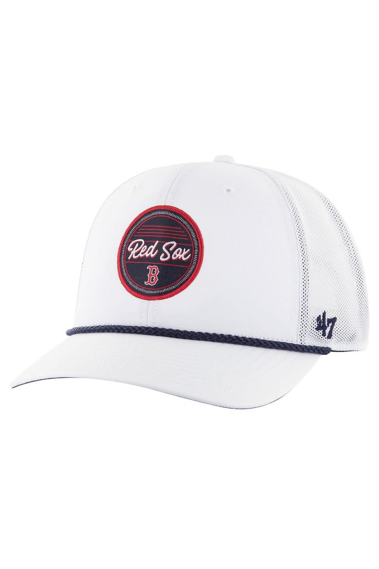 Men's '47 White Boston Red Sox Fairway Trucker Adjustable Hat, Main, color, White