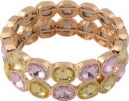 Laundry by Shelli Segal Faceted Crystal Stretch Bracelet