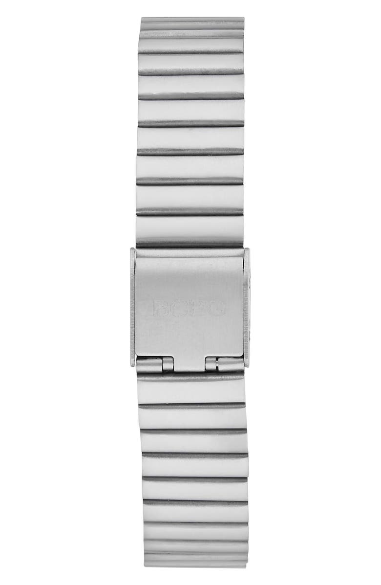 BCBG Octagon Quartz Bracelet Watch, 26mm, Alternate, color, Silver