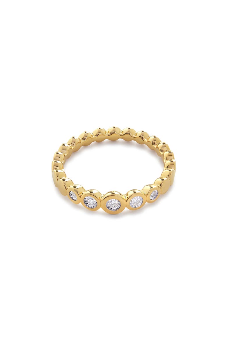 Lab Created Diamond Half Eternity Ring, Main, color, 18CT GOLD VERMEIL / DIA