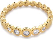 Monica Vinader Lab Created Diamond Half Eternity Ring