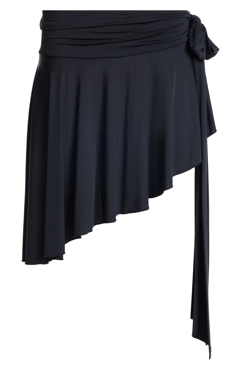 LIONESS Safari Asymmetric Midi Skirt, Alternate, color, Noir