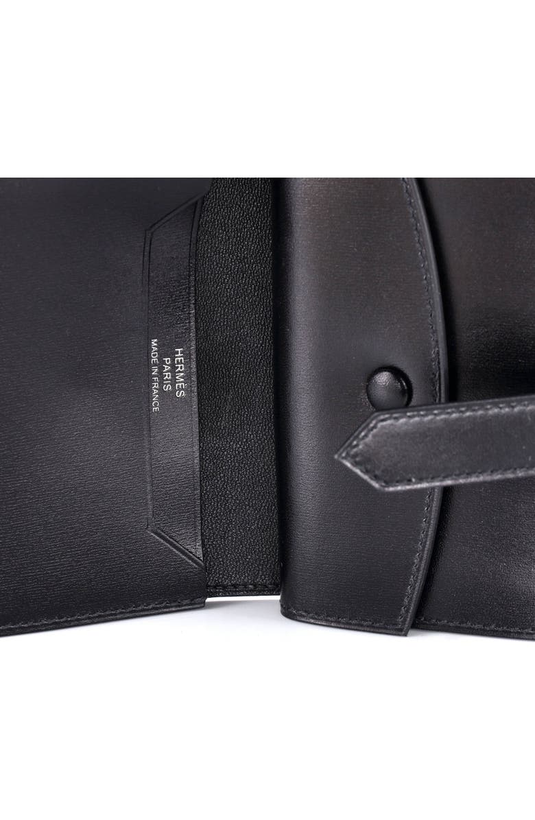 Pre-Owned Hermes Bearn Wallet Box Calf Compact, Alternate, color, Noir