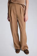 Kenneth Cole Pleated Mid Rise Wide Leg Pants