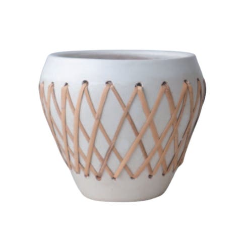 7.5 in. Criss-Cross Pattern Planter