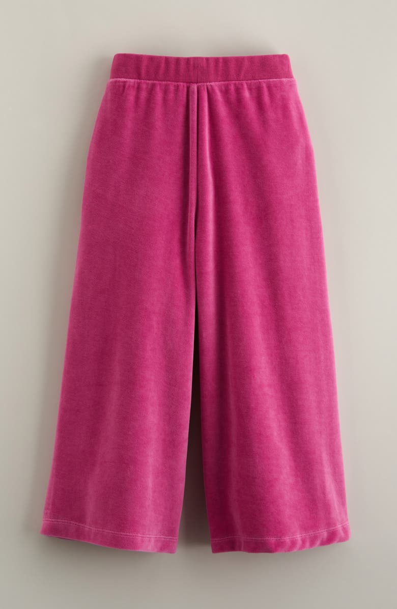 Tucker + Tate Kids' Ruffle Pocket Velour Pants, Alternate, color, Purple Orchid Bow Emb