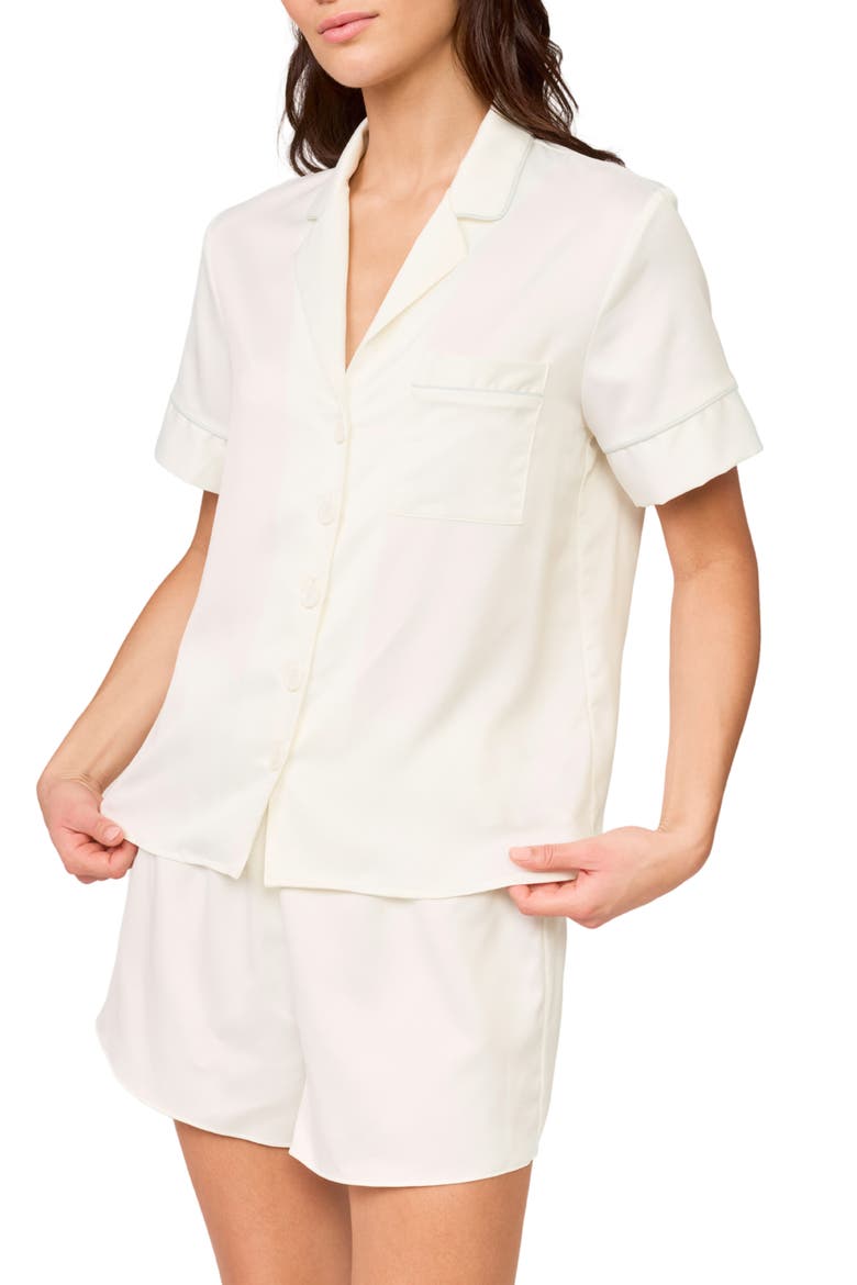 Aurora Charmeuse Short Pajamas, Main, color, IVORY