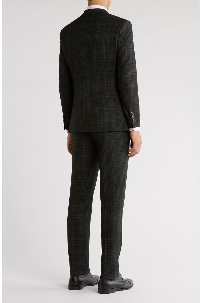 Trim Fit Plaid Two-Piece Suit, Alternate, color, GREEN