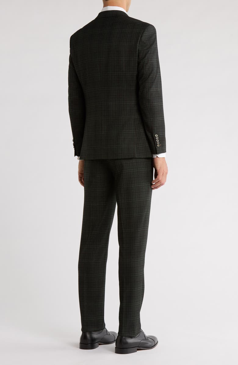 English Laundry Trim Fit Plaid Two-Piece Suit, Alternate, color, Green