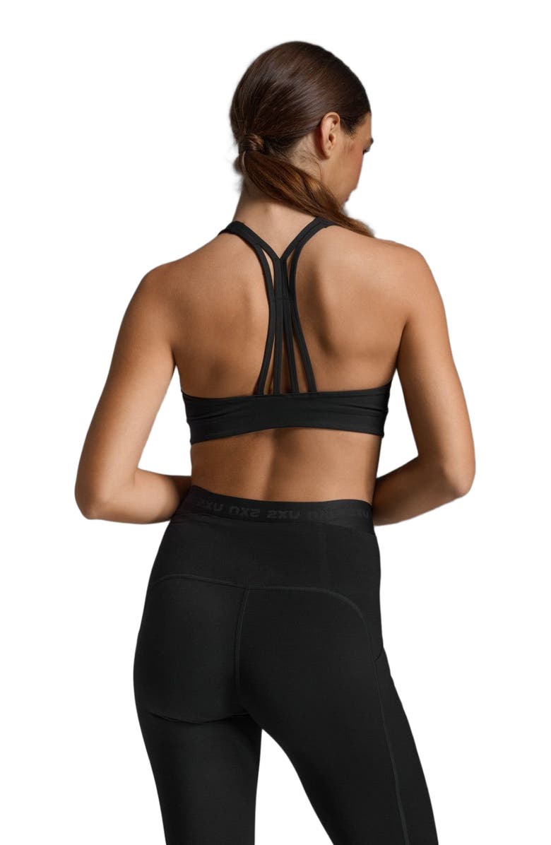 2XU Form Strappy Low Impact Bra, Alternate, color, Black/Black