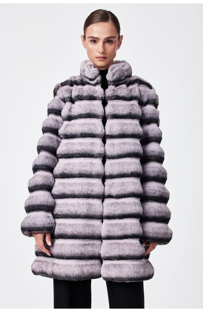 Trina Turk Mikel 2 Faux Fur Mid-Length Coat - Natural, Alternate, color, 