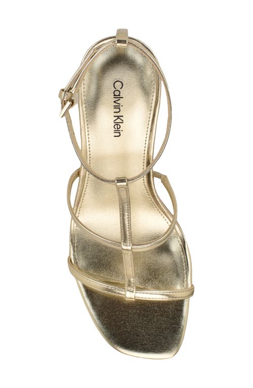Calvin Klein Pelara Ankle Strap Sandal In Gold