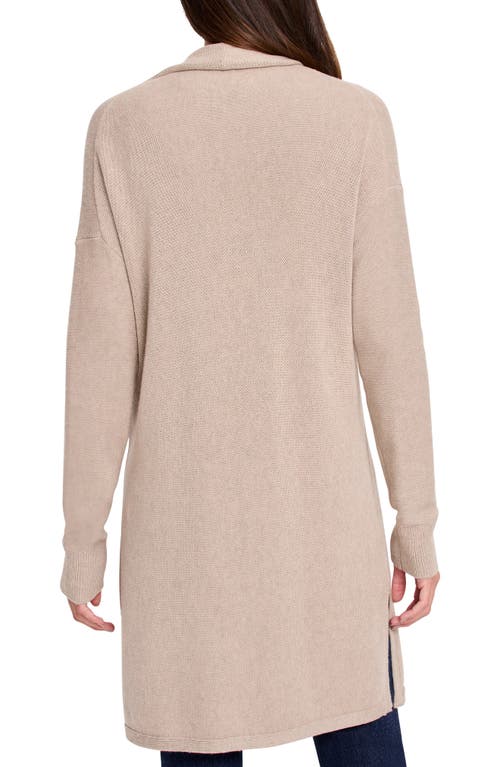 Nic + Zoe Nic+zoe Everyday Long Open Front Cardigan In Brown