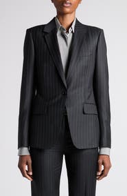 TOM FORD Chalk Stripe Wool & Mohair Jacket