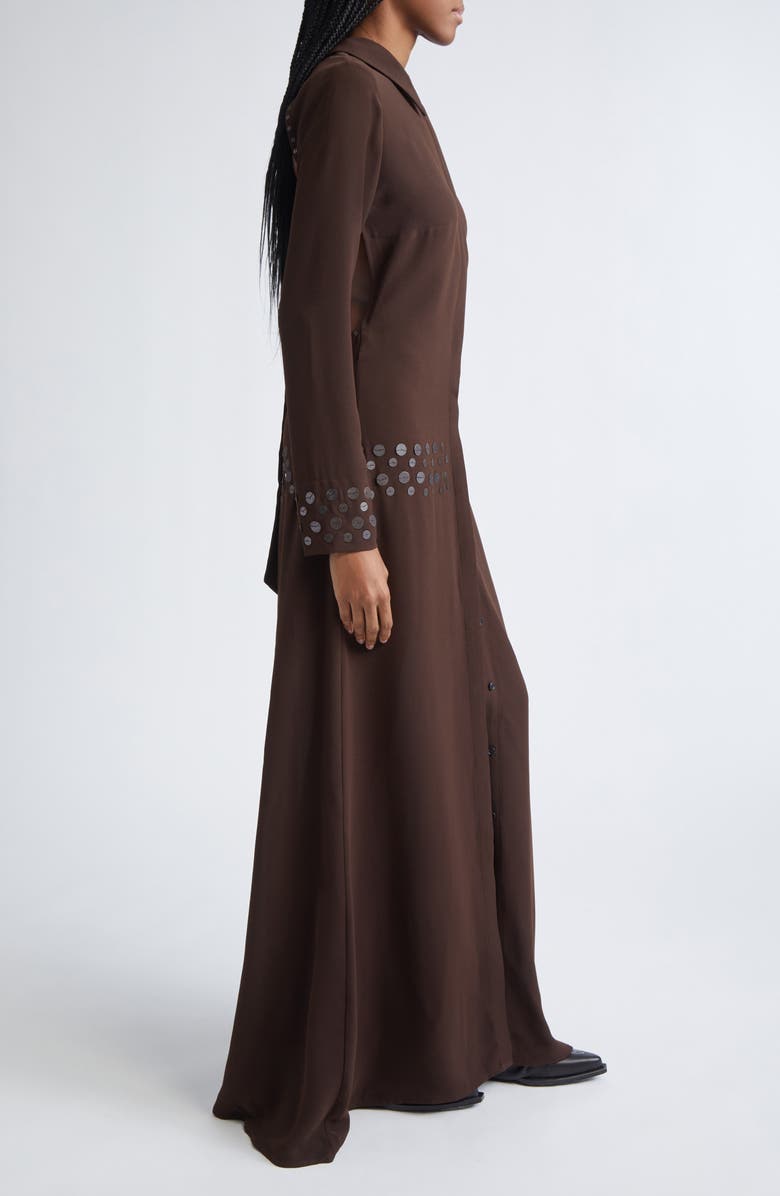 Siedrés Paloma Open Back Long Sleeve Crepe Shirtdress, Alternate, color, 