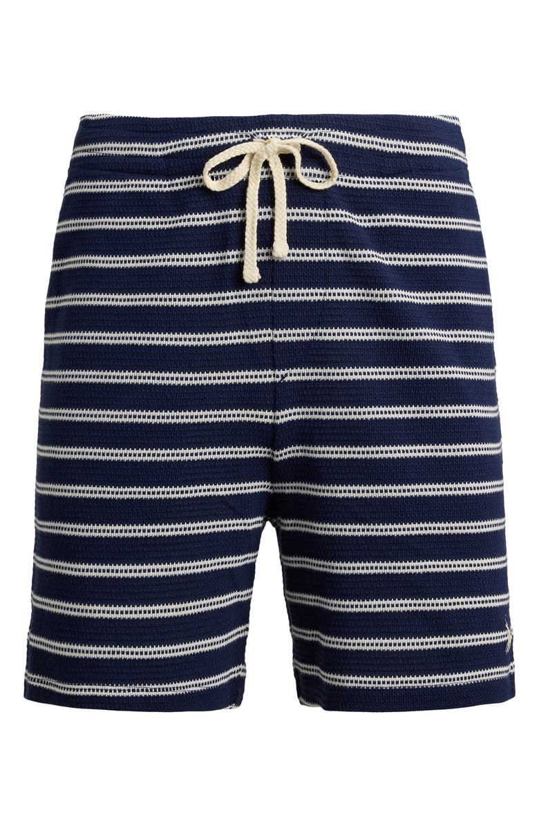 Polo Ralph Lauren Stripe Piontelle Stitch Shorts, Alternate, color, Newport Navy/ Pale Cream