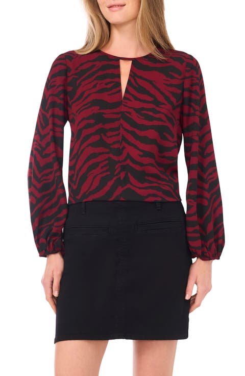 Zebra Stripe Cutout Top