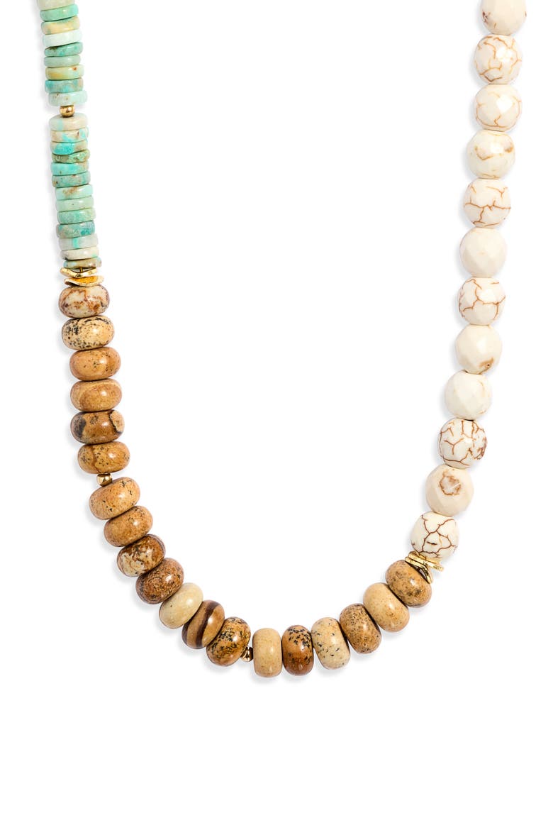 Trio 14k Gold-Filled Stone Necklace, Main, color, TURQUOISE