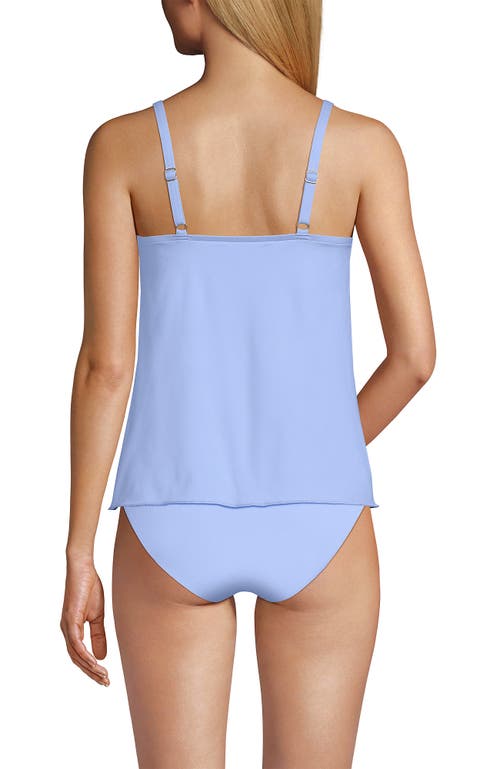 Lands' End Tulip Hem Tankini Top In Soft Cloud Blue