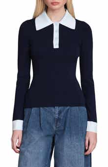Avec Les Filles Long Sleeve Polo