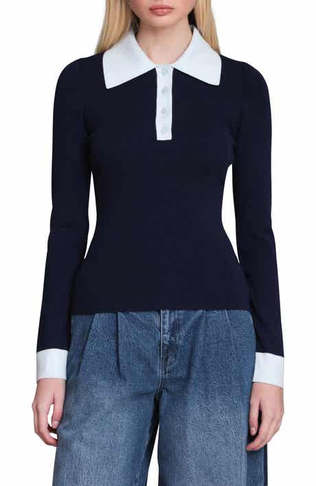 Avec Les Filles Long Sleeve Polo