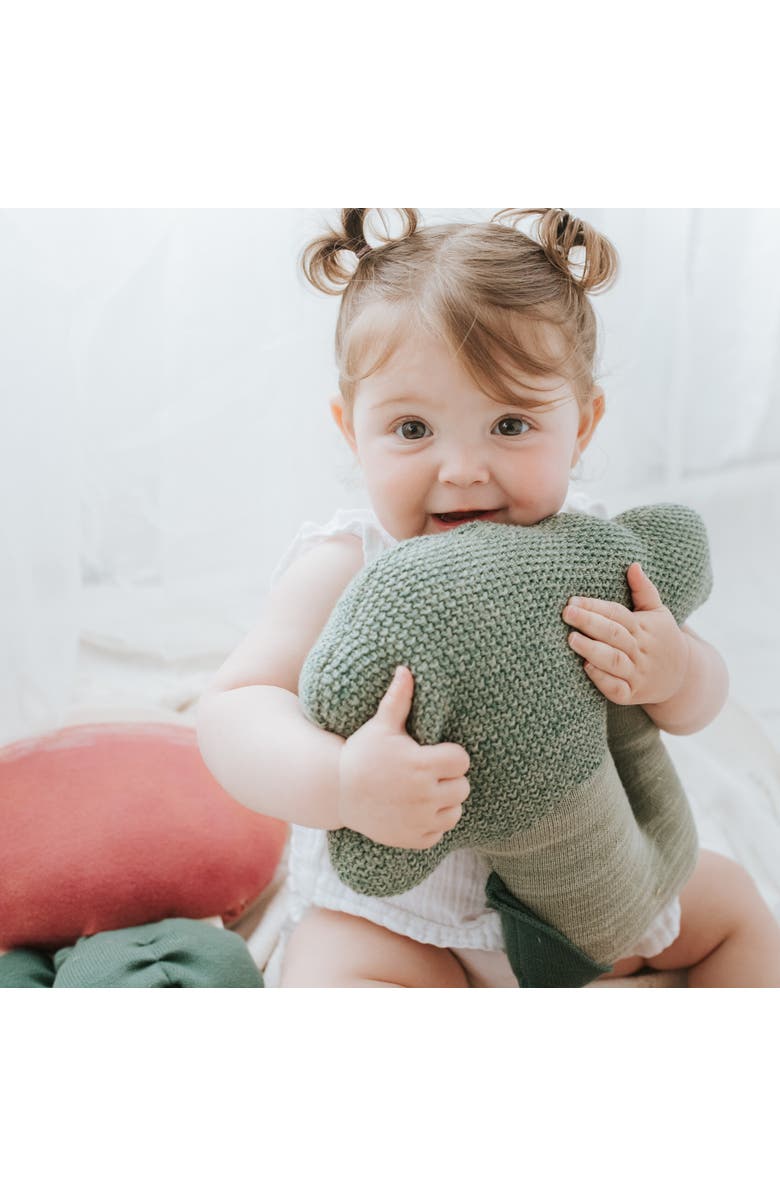 Lorena Canals Knitted cushion Brucy the Broccoli, Alternate, color, Dark Green, Light Green