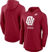 Nike Men's Nike Crimson Oklahoma Sooners Legacy Tri-Blend Dri-FIT Long Sleeve Hoodie T-Shirt