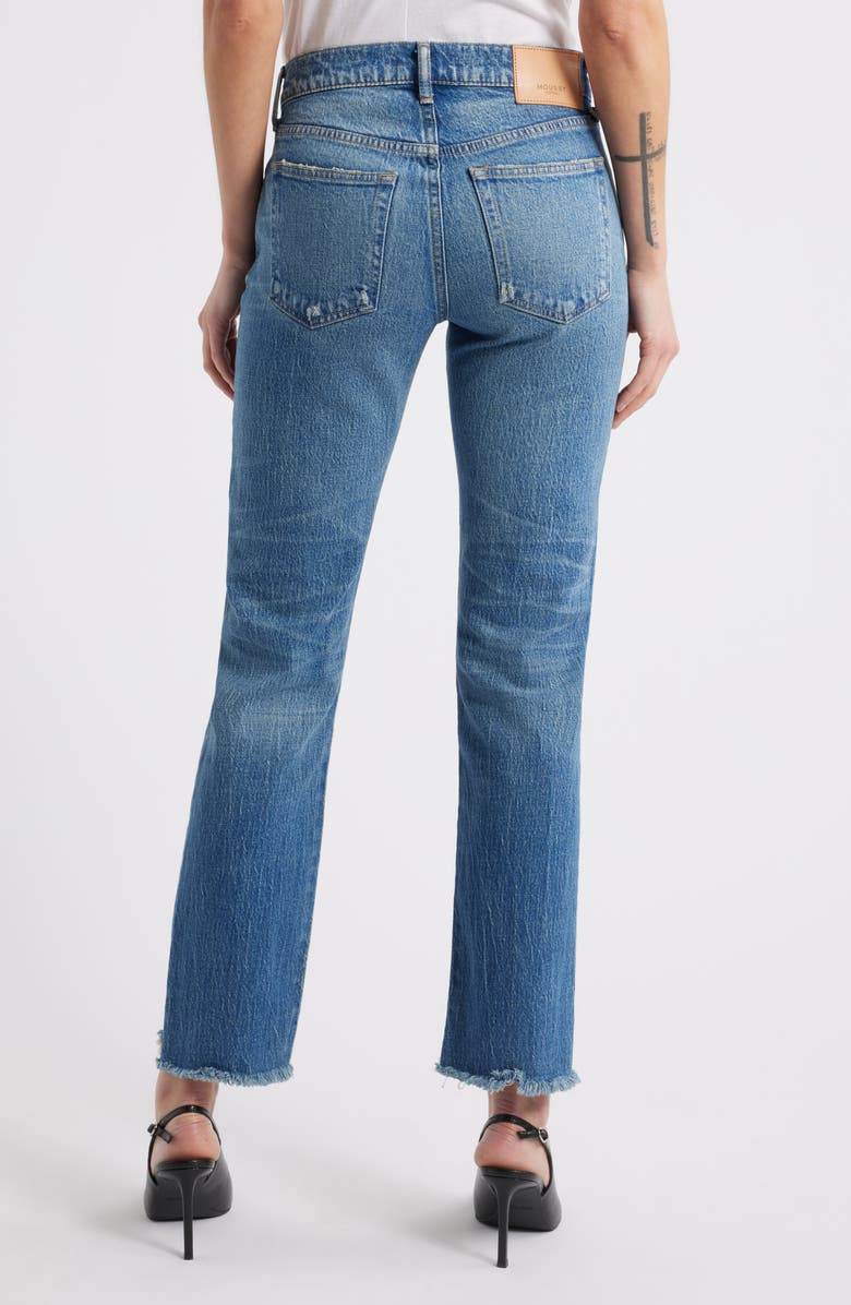 MOUSSY VINTAGE Hammels Raw Hem Slim Straight Leg Jeans, Alternate, color, Light Blue