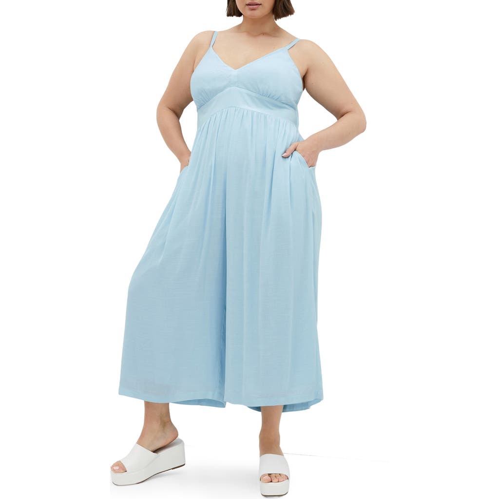 City Chic Lara Jumpsuit In Blue
