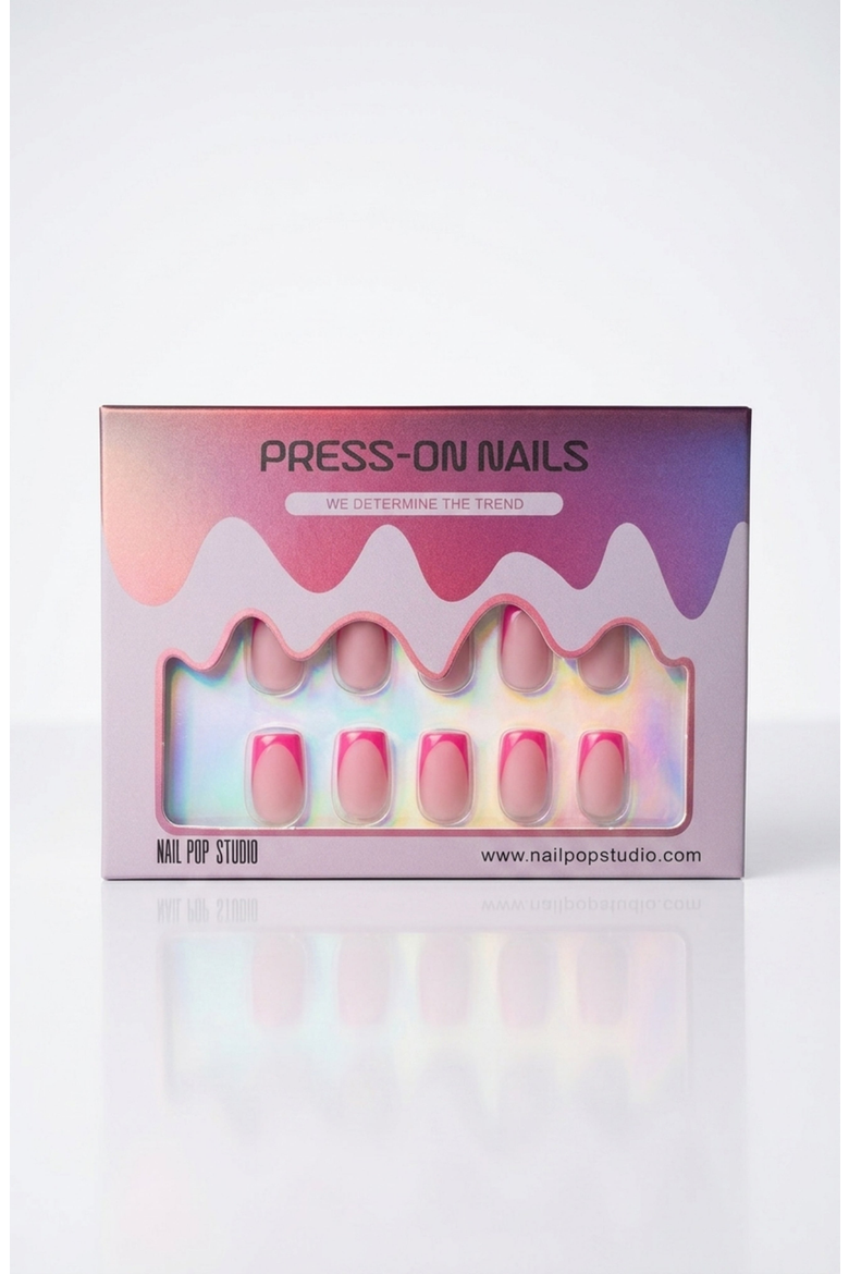 Metallic Petal Square Press-On Nails, Main, color, Metallic Petal
