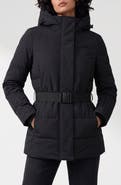 Noize Blanca Hooded Belted Puffer Coat