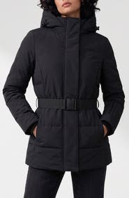 Noize Blanca Hooded Belted Puffer Coat