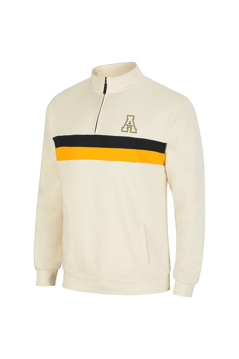 Men's Colosseum Cream Appalachian State Mountaineers Activities Quarter-Zip Jacket, Alternate, color, Cream