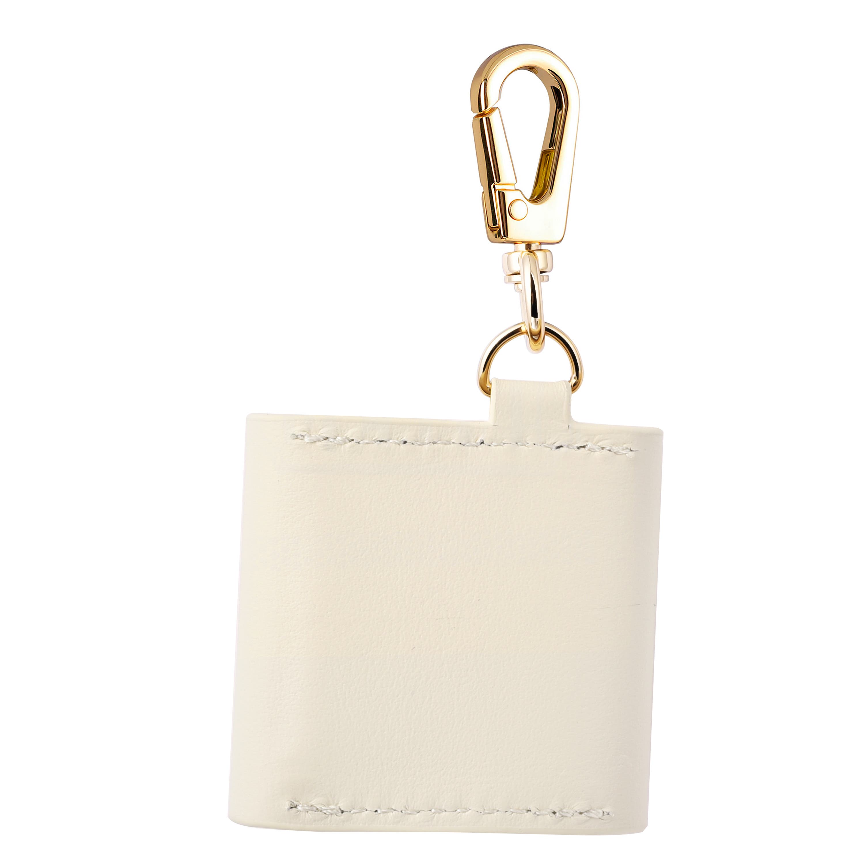 Leather AirTag Bag Charm, Alternate, color, Ivory
