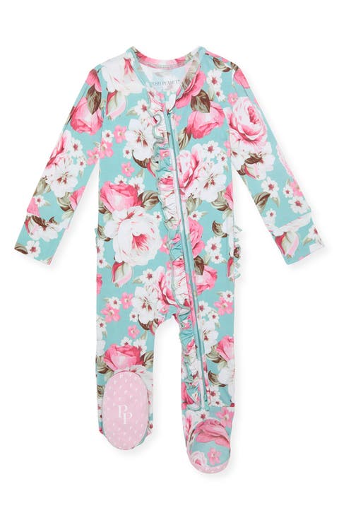 Ruffle Fitted Footie Pajamas (Baby)