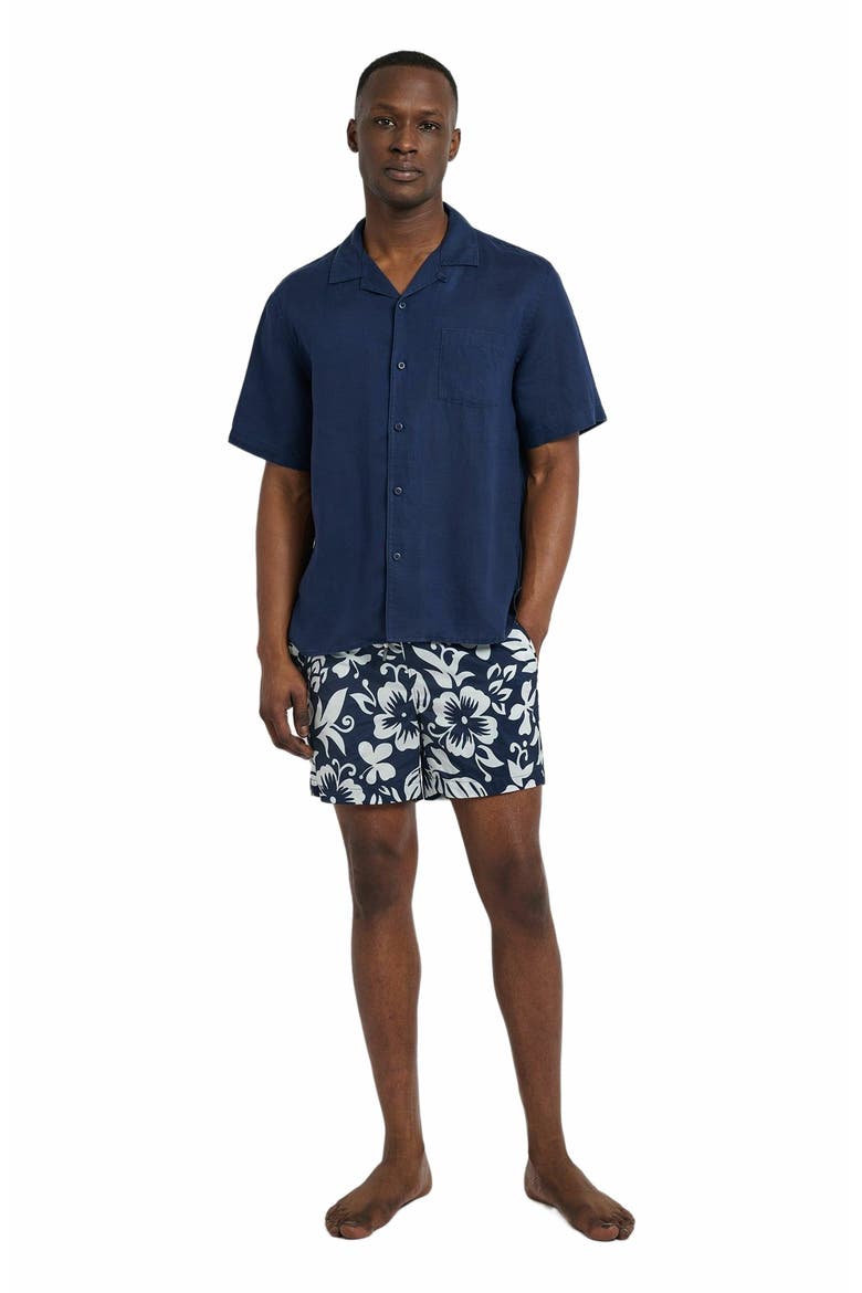 Charles 5" Swim Trunk, Main, color, DEEP NAVY MULTI