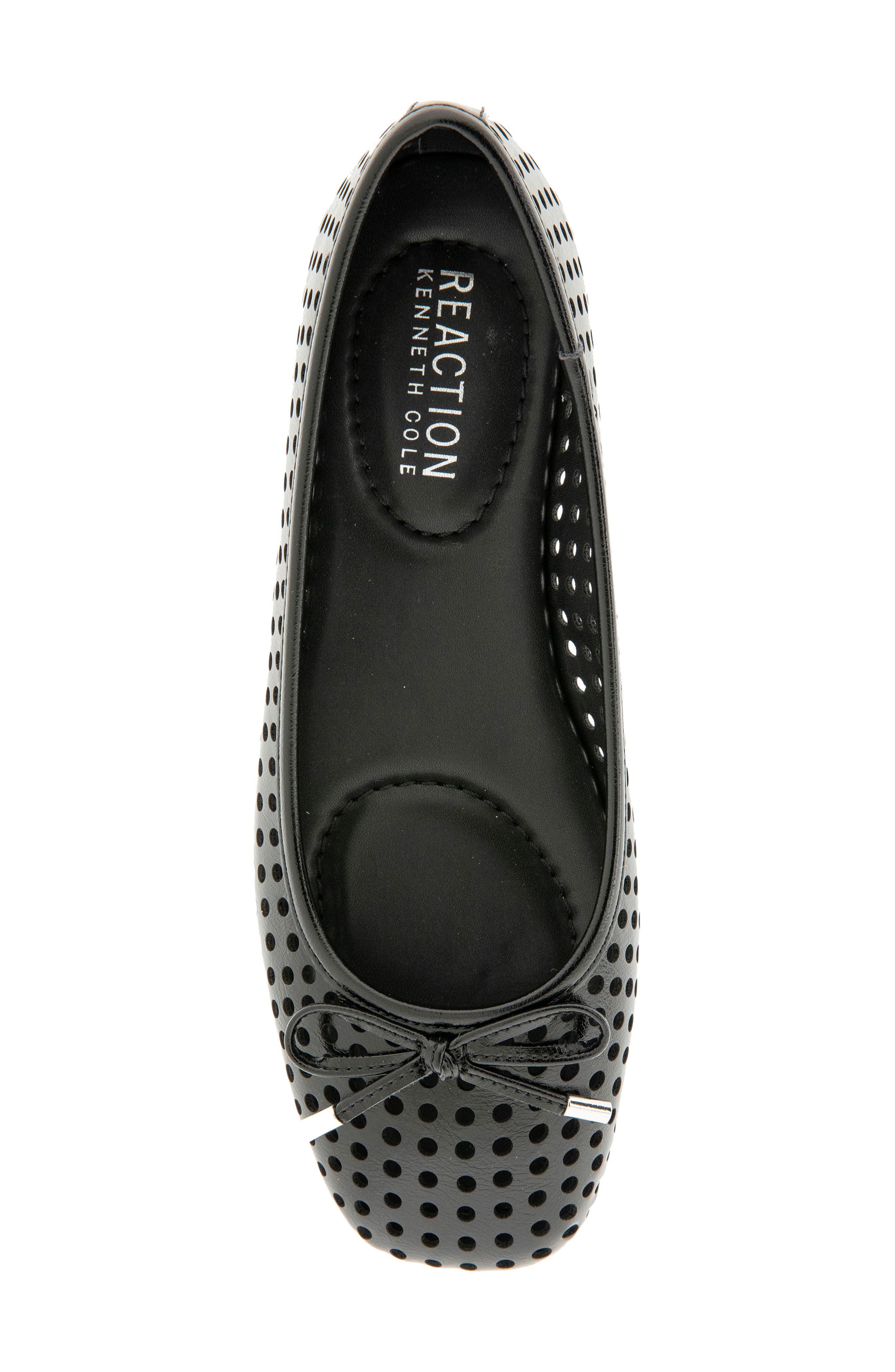 Elstree Perforated Ballet Flat, Alternate, color, BLACK