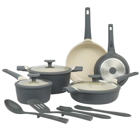 Rooney 12 Piece Cast Aluminum Ceramic Nonstick Cookware Set