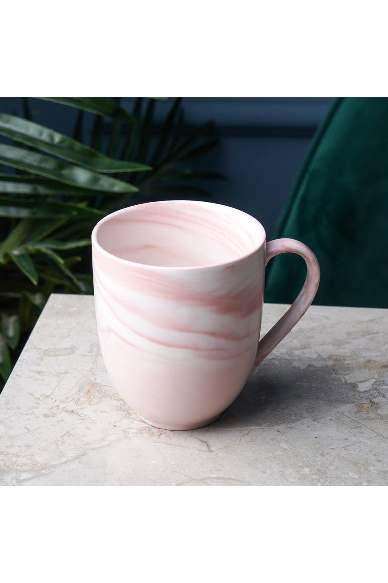 Brighton Porcelain 4-Piece Mug Set, Alternate, color, Pink