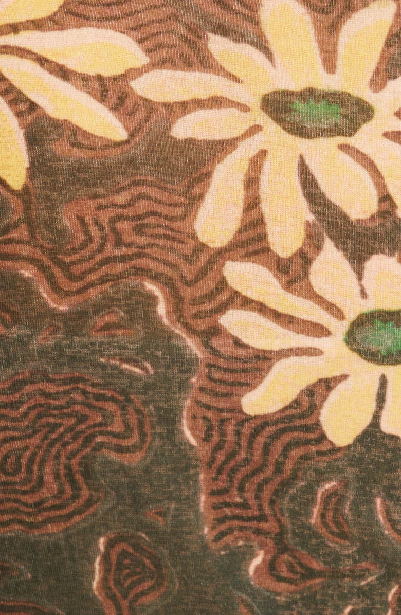 Nanushka Harri Floral Print Turtleneck Top, Alternate, color, 