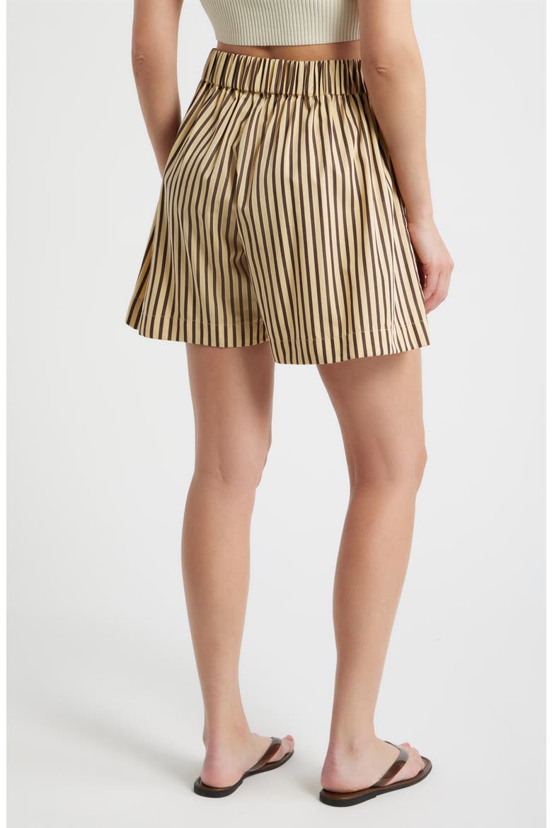 Clemente Striped Cotton Shorts, Alternate, color, CARMEN STRIPE-SAND CIDER