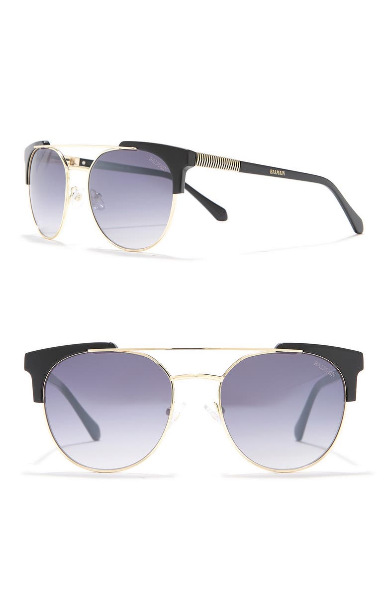 Balmain 58mm Aviator Metal Sunglasses, Main, color, 