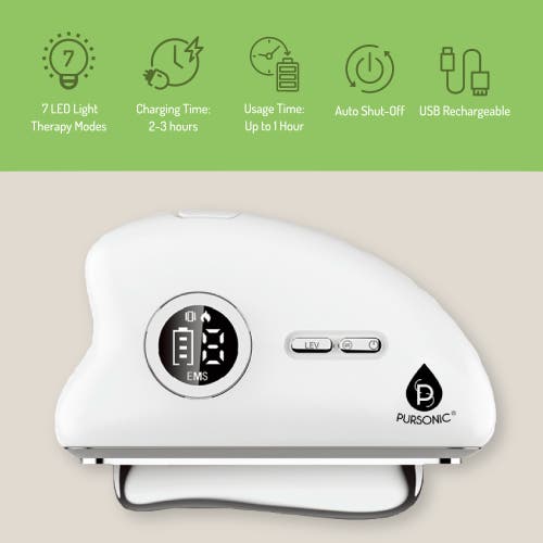 Pursonic 2-in-1 Spa-quality Led Light Skincare Bundle In White